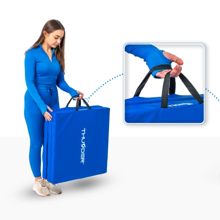 Γυμναστικό χαλί μπλε 180x60x5 THUNDER