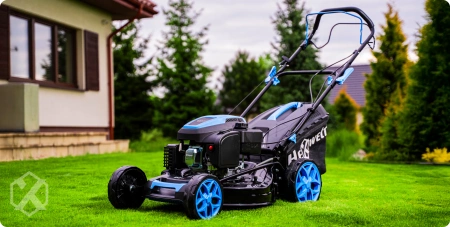 Χλοοκοπτική μηχανή βενζίνης Hexwelt HW-KS-200 51cm 3,8kW με κίνηση