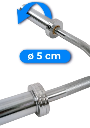 Ολυμπιακή ελαφρώς σπασμένη μπάρα 120 cm THUNDER