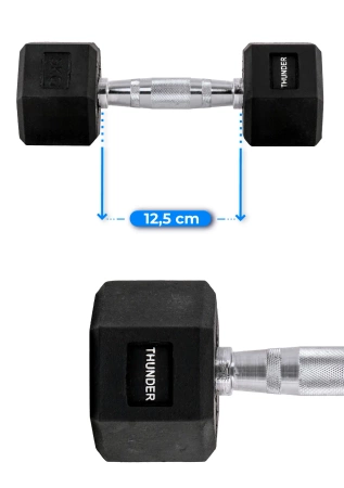 Εξάγωνος αλτήρας 5 kg THUNDER