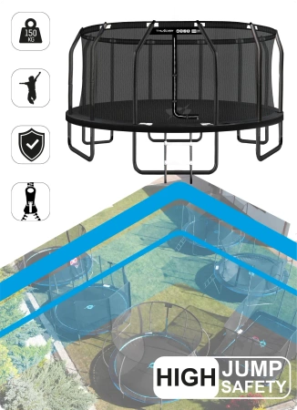 THUNDER INSIDE ELITE 16FT τραμπολίνο (488 cm) ΜΑΥΡΟ