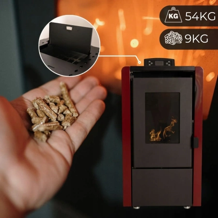 LEYLA RED 6,3 kW κουζίνα πέλλετ 