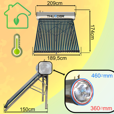 Συλλέκτης πίεσης με δεξαμενή THUNDER 250 L