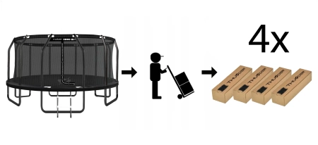 THUNDER INSIDE ELITE 16FT τραμπολίνο (488 cm) ΜΑΥΡΟ